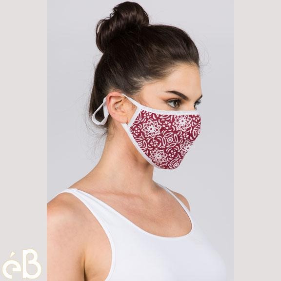 Ethnic Print Face Mask Top Quality Adult Unisex Cloth Mask - Adjustable Washable Anti-Dust Fashion Fast Shipping  Made in Korea - eBella Apparel