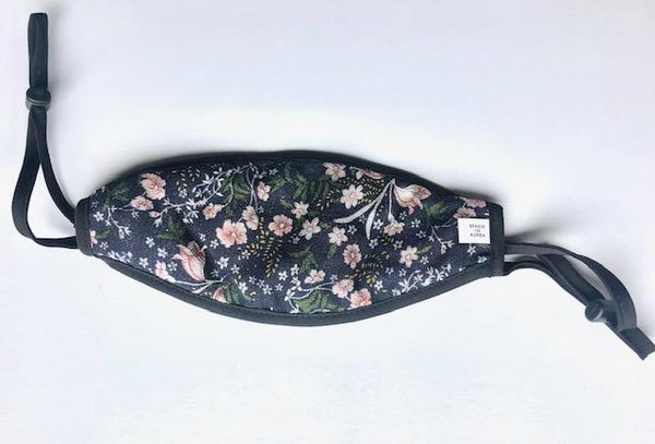 Floral Reversible and Adjustable Face Mask - Adult, Lightweight, Breathable, Top Quality, Made in Korea - eBella Apparel