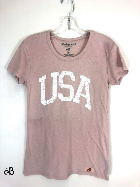 womens usa graphic print tee rose